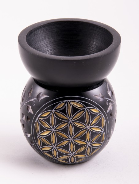 Flower of Life, black sphere aroma lamp