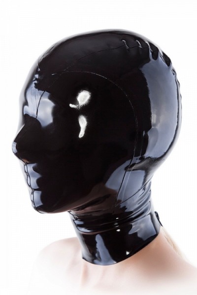 Latex-Maske mit Reißverschluss seitlich