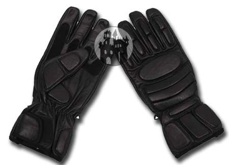 Leather gloves with padding