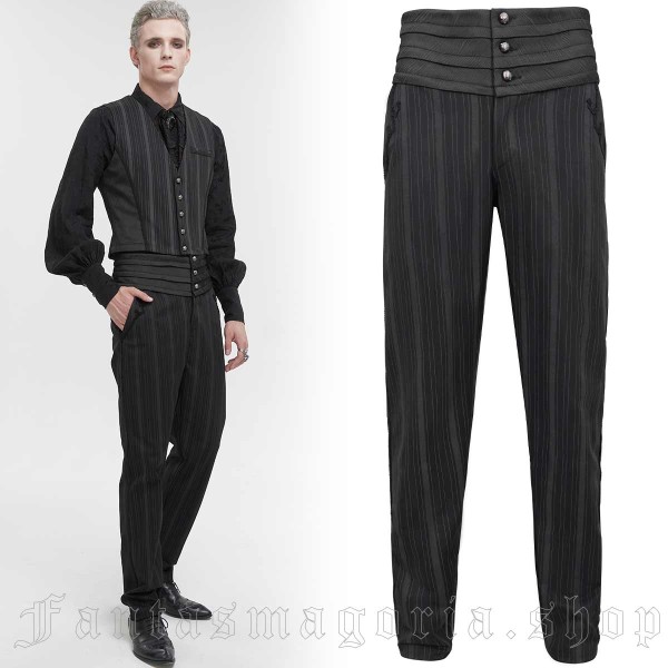 Hose mit diagonalen Taschen - schwarz/grau