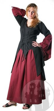 Mittelalterkleid zweifarbig mit Frontschn