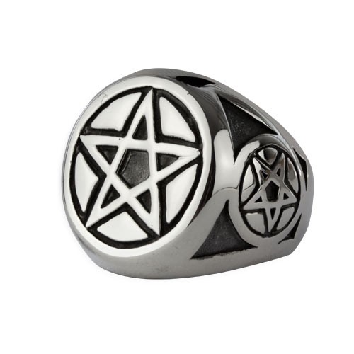 Ring "Pentagramm" - Edelstein