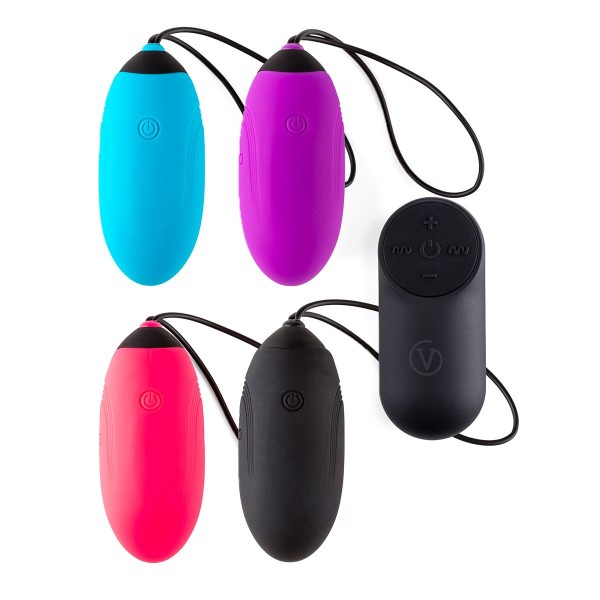 Rechargeable vibrating egg with remote control
