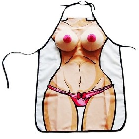 Sexy Schürze mit Fake Brüsten