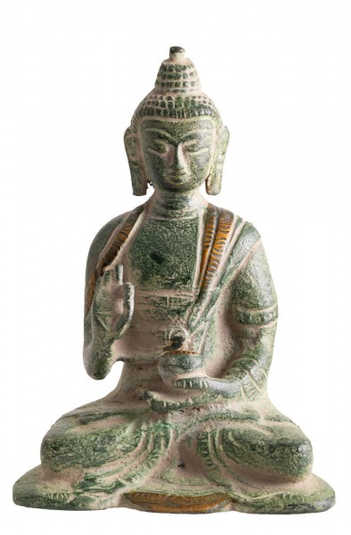 Buddha Kanakamuni grüner Sandstein