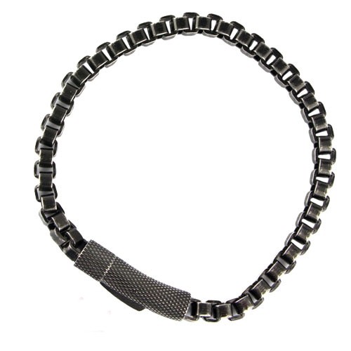 Armband 'Black Steel' aus Edelstahl