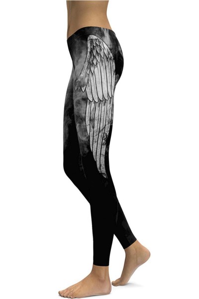 Gothic Leggings Flügelprint