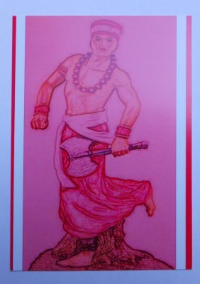 Voodoo Orisha Gebetskarte 'Chango'