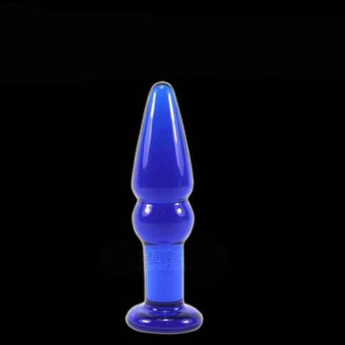 Blue glass plug