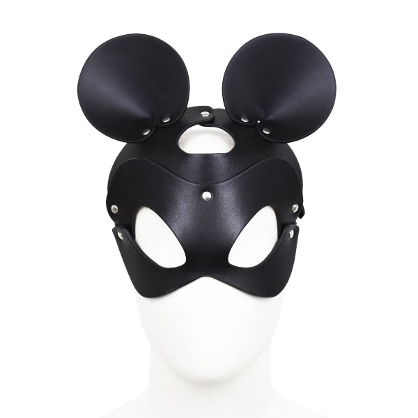 Faux leather mask 'Maus'