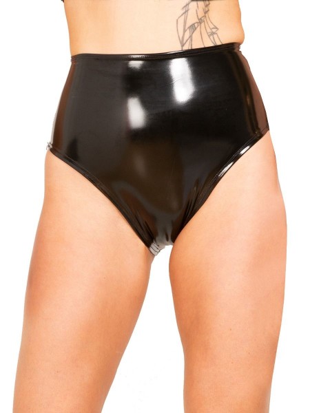 Sexy PVC High-Waist Shorts