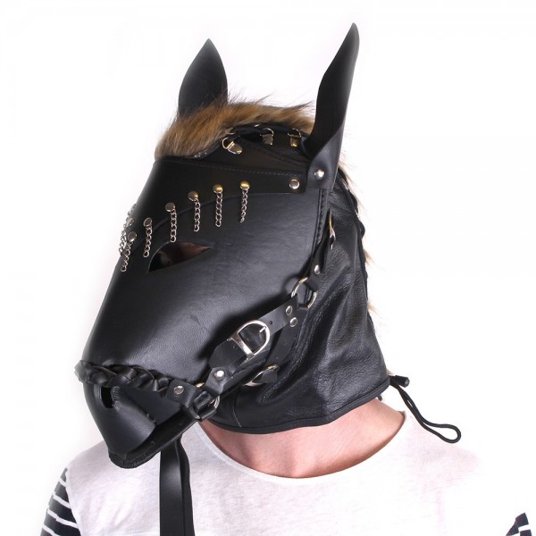 Horse mask with halter
