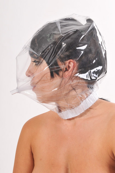 PVC Maske mit Atemschlauch transparent