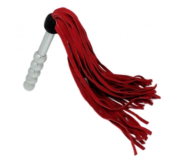 Leather Flogger Red with 45 Tails