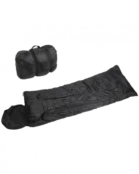 Schlafsack mit Packsack schwarz
