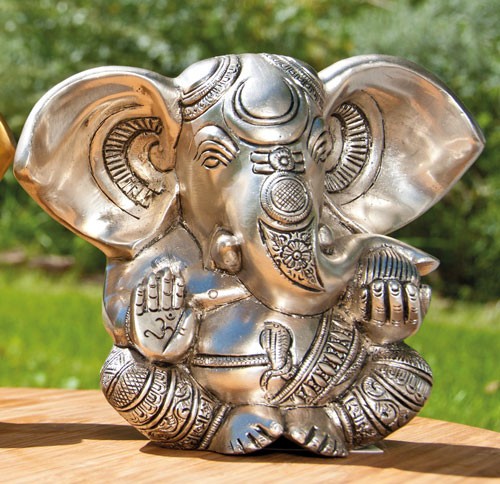 Ganesha, silver-plated