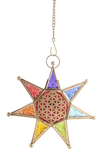 Orientalisches Licht 'Chakra Stern' mit Kette