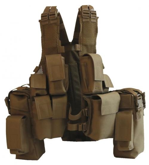 Tactical-Weste einfarbig coyote