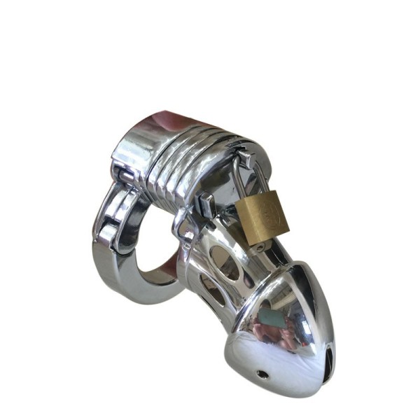 Metal chastity device for men