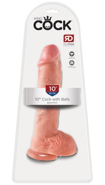 King Cock with balls 10 inch