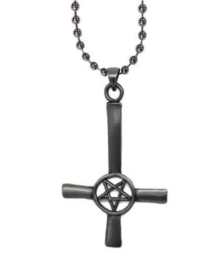 Anhänger - Martyrerkreuz mit Pentagramm