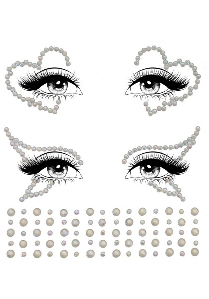 Face stickers pearl pattern