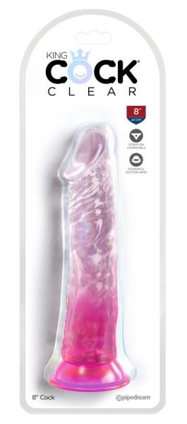 Biegsamer Dildo mit Saugfuß ca. 22cm - pink