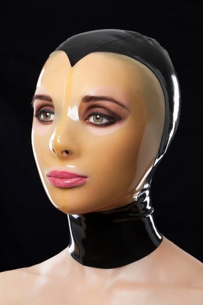 Latex-Maske Kontrastfarbe im Gesicht vorne