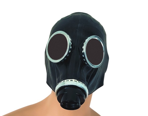 Eye caps for solid rubber gas mask