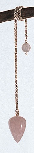 Rose Quartz Pendulum with Curb Chain