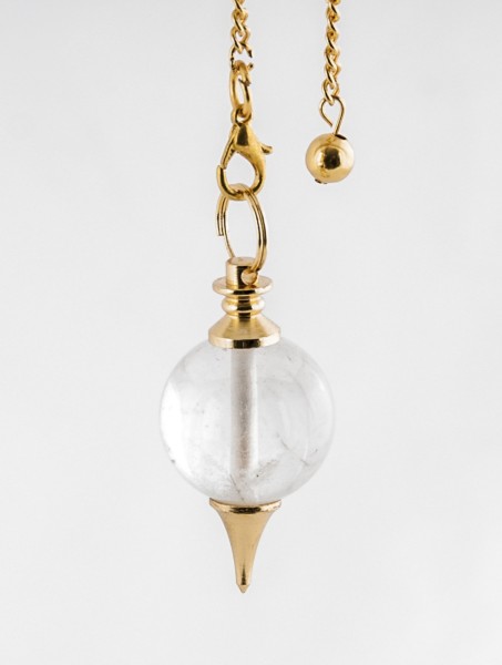 Pendulum - Brass with Quartz Crystal Ball