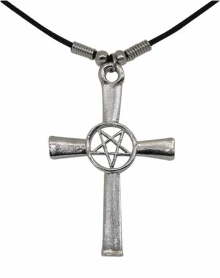 Anhänger - Kreuz und Pentagramm