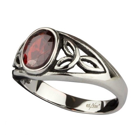 Ring "Keltisches Rot" - Edelstahl