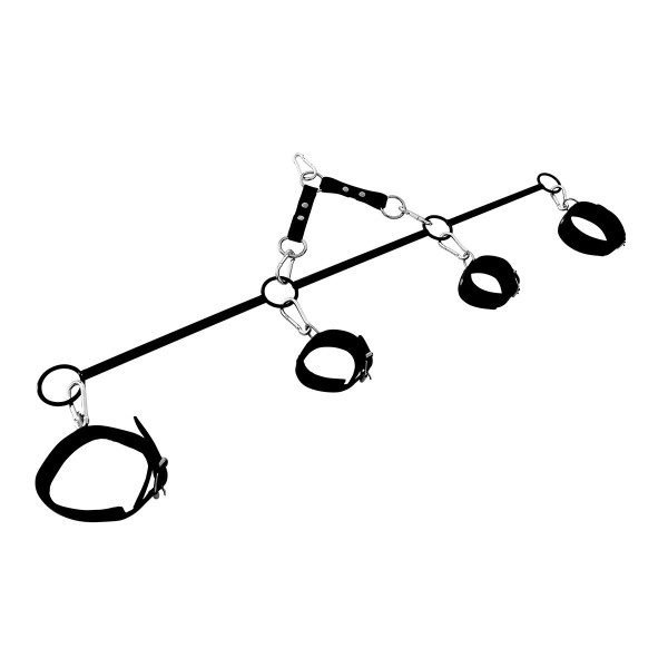 Spreizstange - Vierfach-O-Ring mit Hand- und Fußgelenkmanschetten