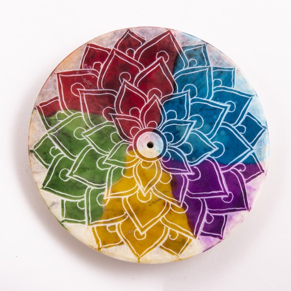 Rainbow Mandala Incense Stick Holder - Set of 2