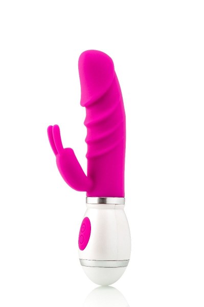 Rabbit-Vibrator mit geformtem Kopf - pink