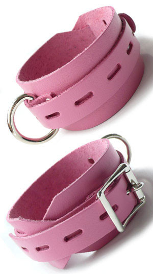 Pinkes Deluxe Leder Halsband