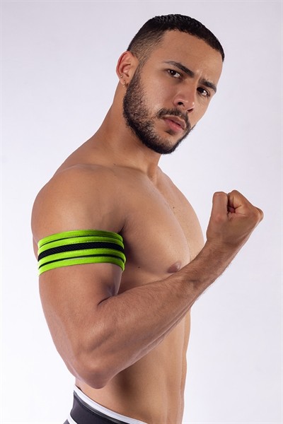 Neopren Biceps Band Schwarz/Grün