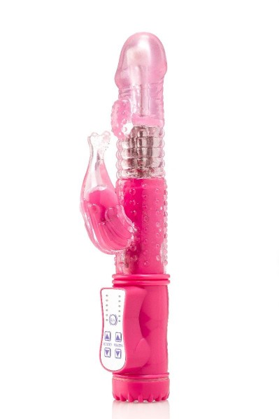 Rabbit-Vibrator - pink-transparent