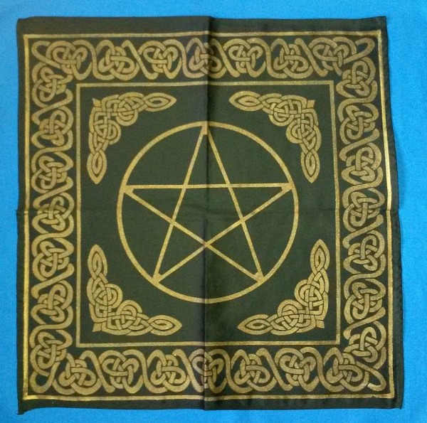 Altartuch groß mit Keltischem Rahmen und Pentagramm