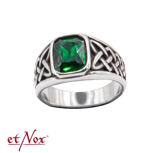 Ring "Celtic Green" Stainless Steel with Stone