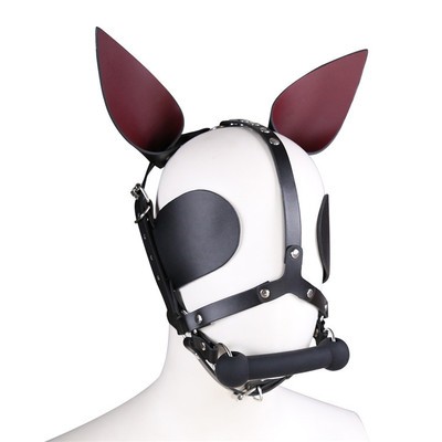 Fetish mask 'Dog' with pointed ear