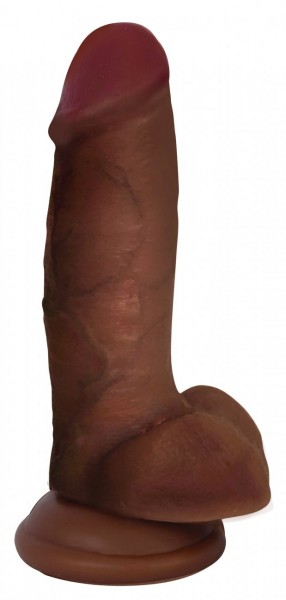 Realistischer Dildo mit Hoden und Saugfuß - 17 cm