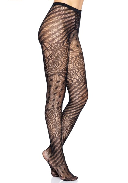 Fishnet tights with organic pattern