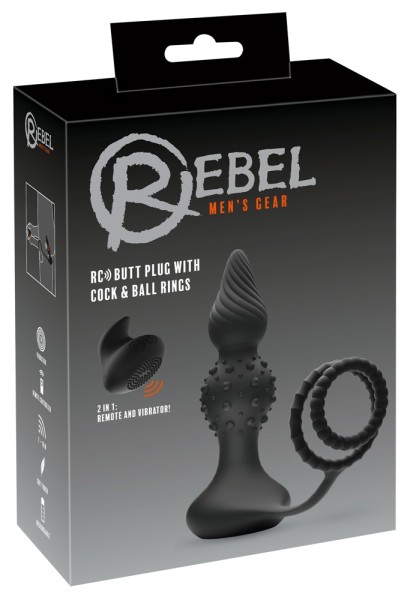 Rebel RC butt plug with cock b