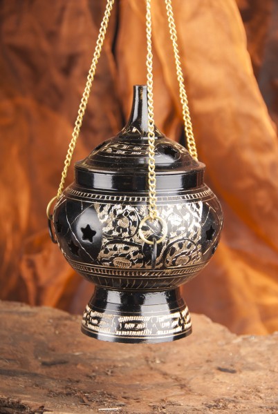 Swing incense burner black/gold