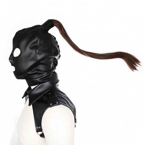 Fetish mask with horse tail