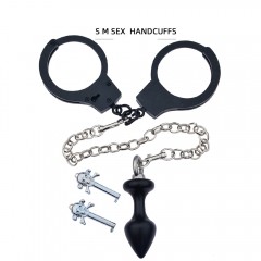 Handcuffs with anal plug