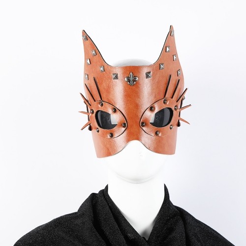 Brown Steampunk Mask 'Cat'