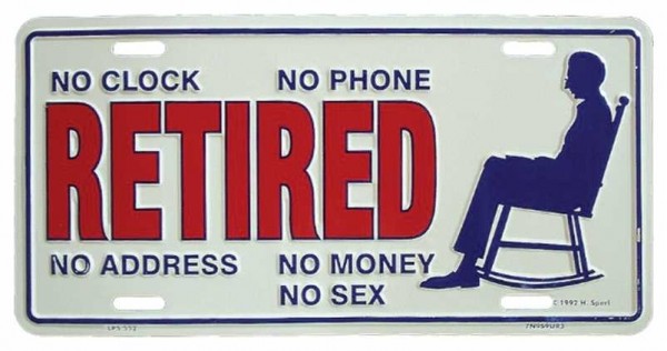 Metal Sign Retired